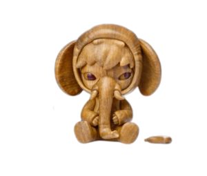 Pop Mart Hirono Elephant In The Room Figure (Wood Color)