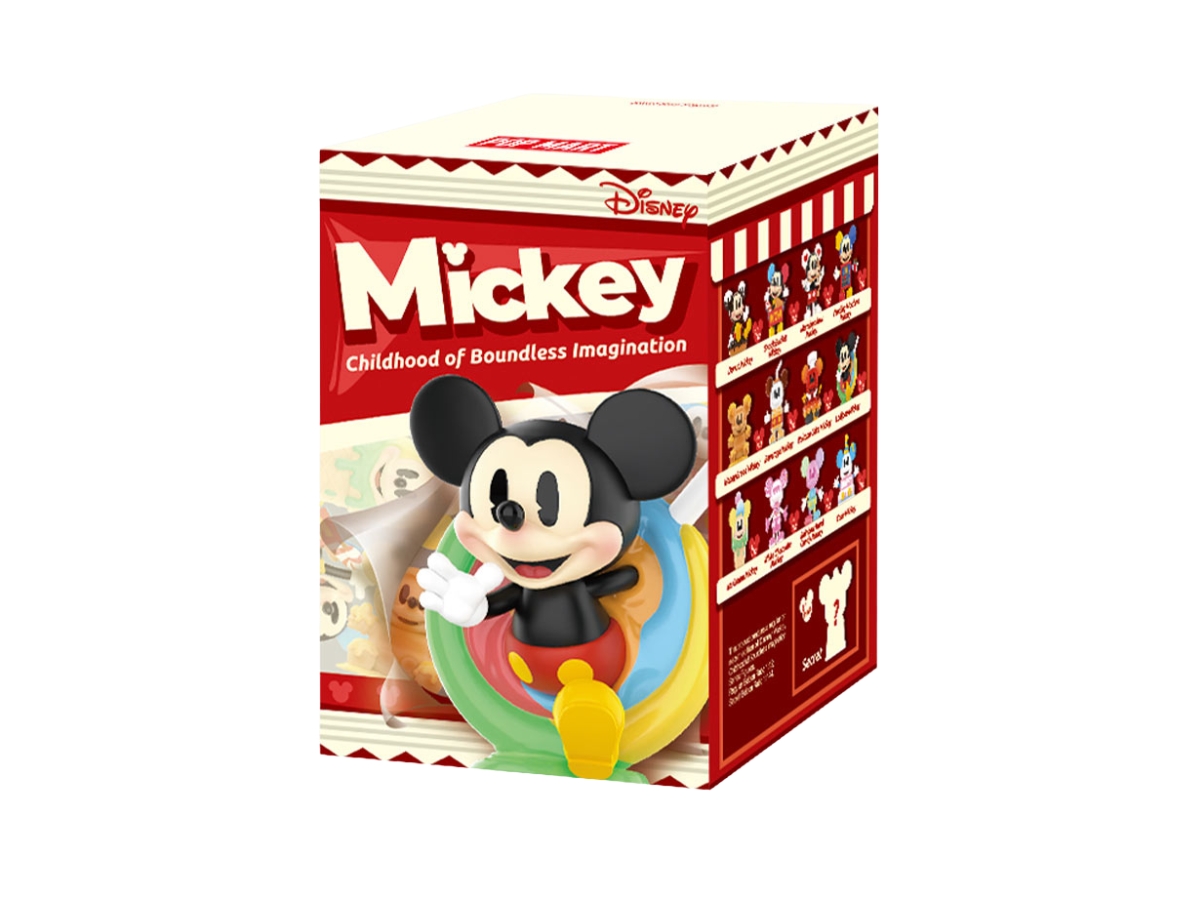 (เช็คการ์ด) Pop Mart Honey Bread Mickey (Disney Mickey Childhood of Boundless Imagination Series Figures)