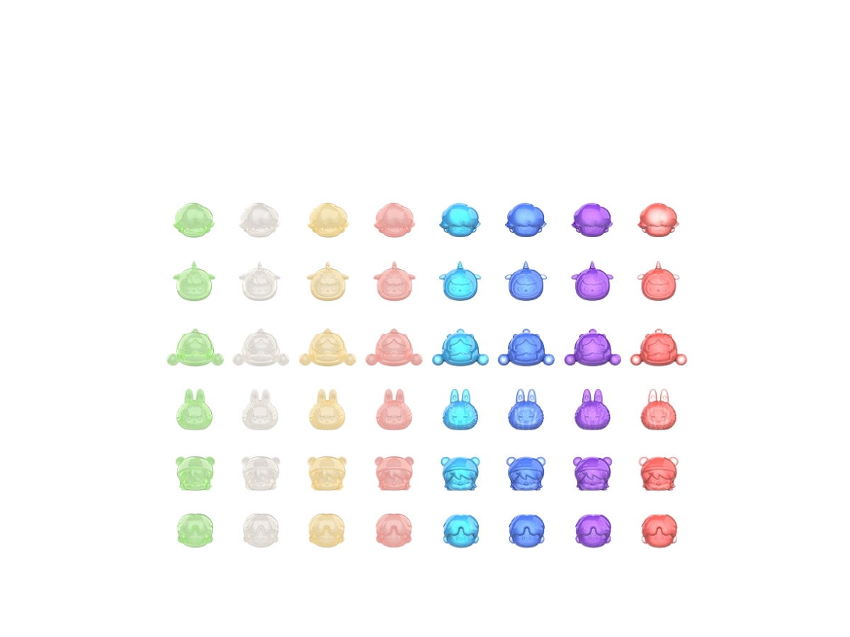 POP MART POP BEAN LABUBU Gashapon Machine & MINI Colorful