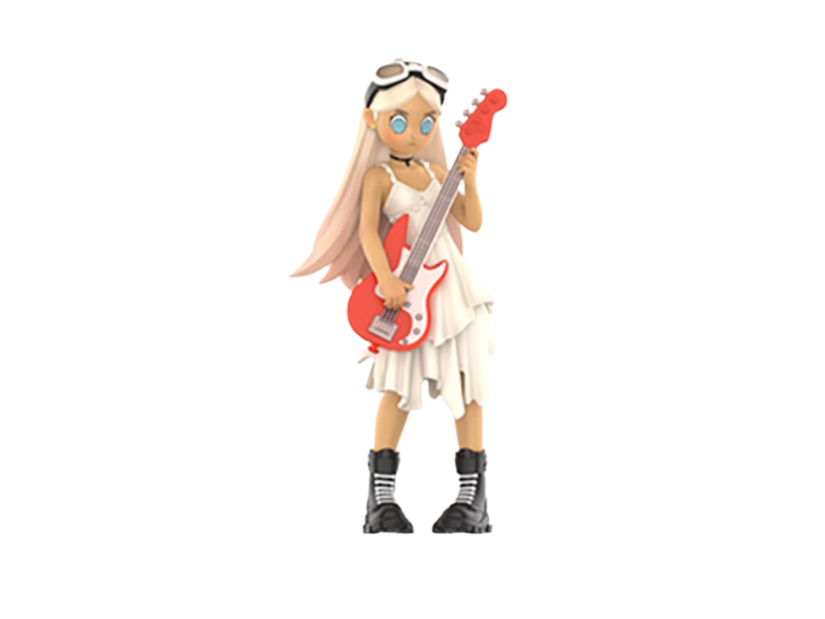 Pop Mart Poppy Baddie On Bass (Peach Riot Rise Up Series Figures)