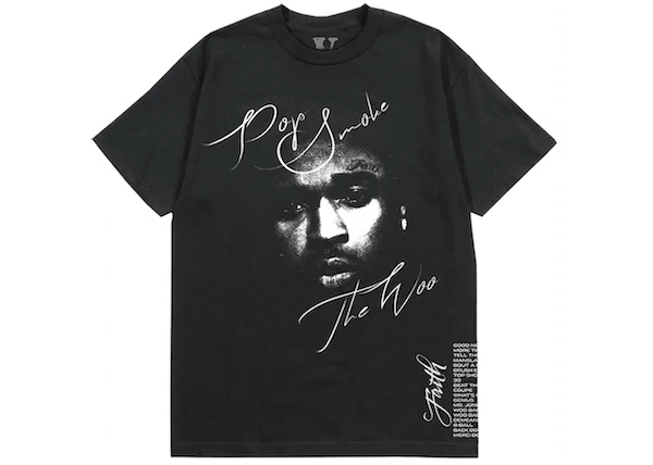 Pop Smoke x Vlone Stop Snitching T-Shirt White/Blue