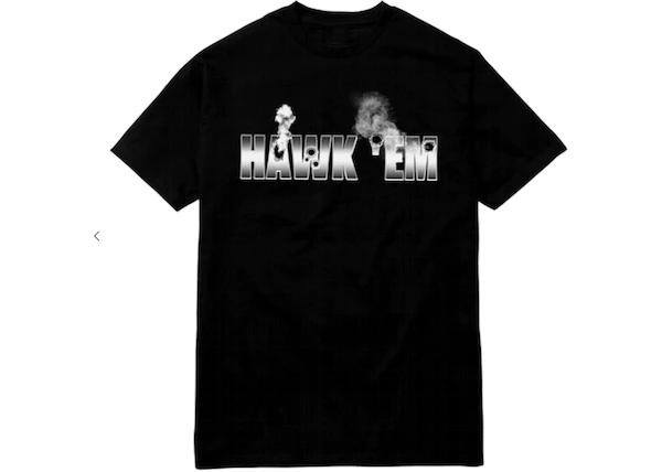 Buy Pop Smoke x Vlone Hawk Em' Tee Black at Sasom – Authentic and Ready to Ship