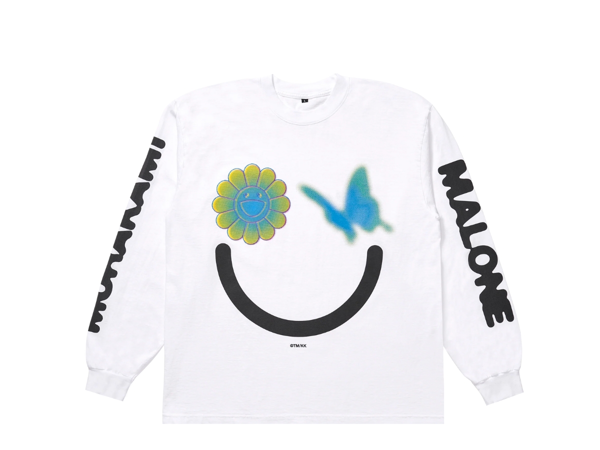Post Malone x Takashi Murakami Puts Smiles to Faces Color With Me L/s Tee  White | Sasom