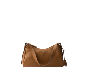 Buy Prada Aimée Medium Leather Shoulder Bag With Metal Hardware Caramel at Sasom – Authentic and Ready to Ship