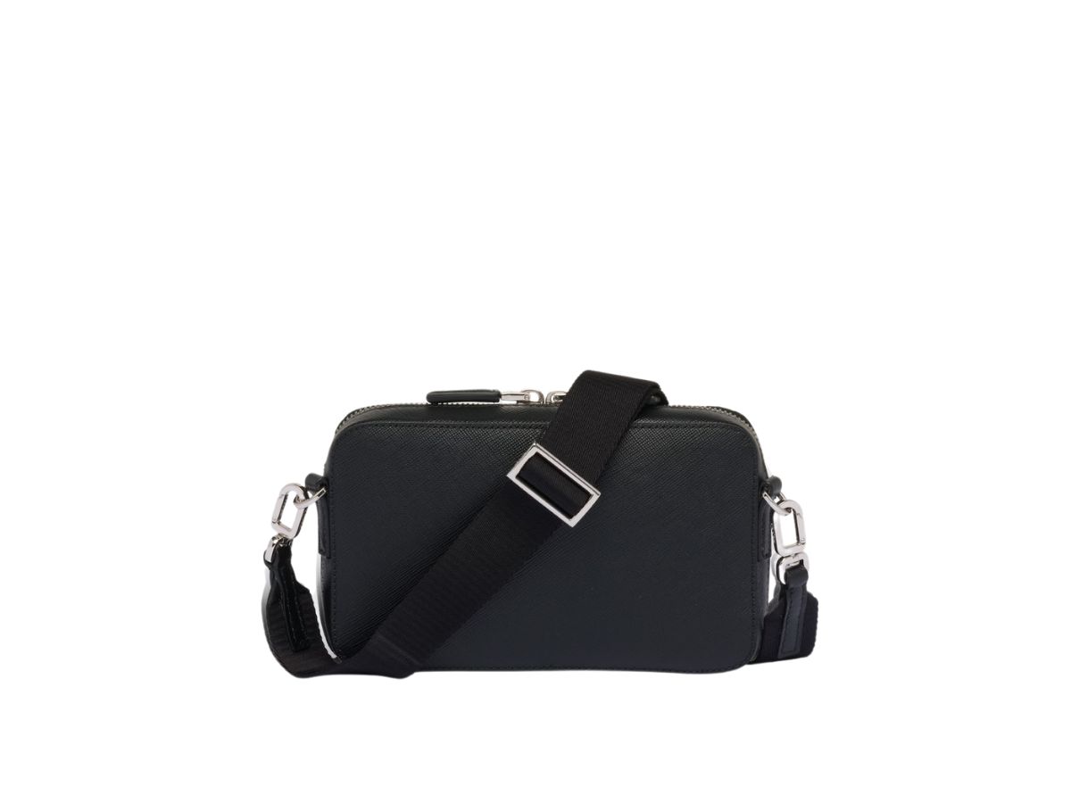Prada Brique Saffiano Leather Bag With Enameled Metal