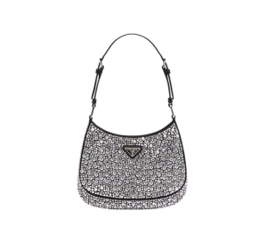 Buy Prada Cleo Satin Bag With Crystals In Satin Fabric With Enameled Triangle Logo Metal Color Hardware at Sasom – Authentic and Ready to Ship