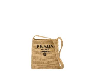 Natural Prada Triangle Crochet Bag