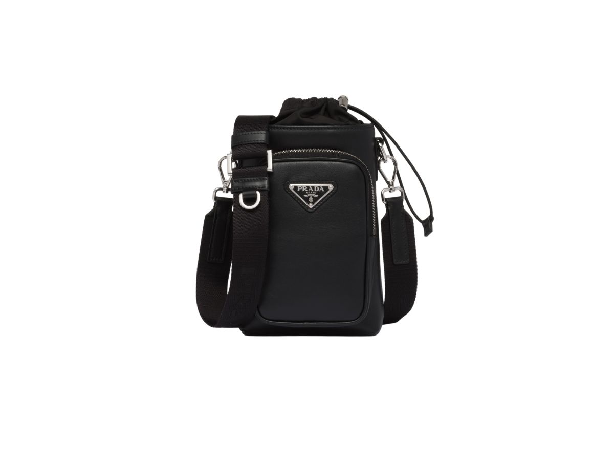 SASOM | bags Prada Leather Smartphone Case With Enameled Metal Triangle ...