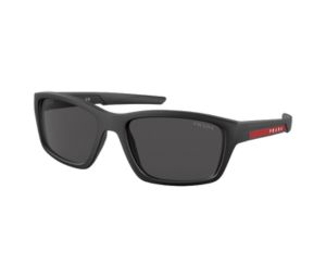 Prada Linea Rossa Sunglasses In Matte Black Frame With Polar Dark Grey Lens