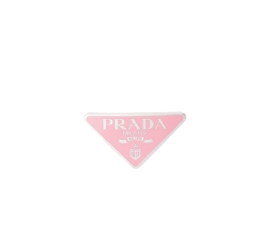 Prada Logo-plaque Hair Slides In Petal Pink