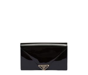 Buy Prada Patent Leather Mini-Bag With Enameled Metal Triangle Logo And Metal Hardware Black at Sasom – Authentic and Ready to Ship
