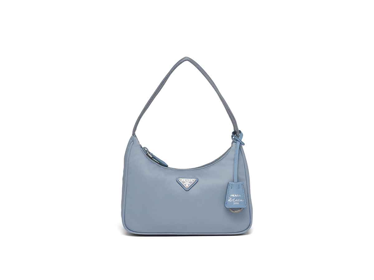 Prada nylon best sale bag baby blue