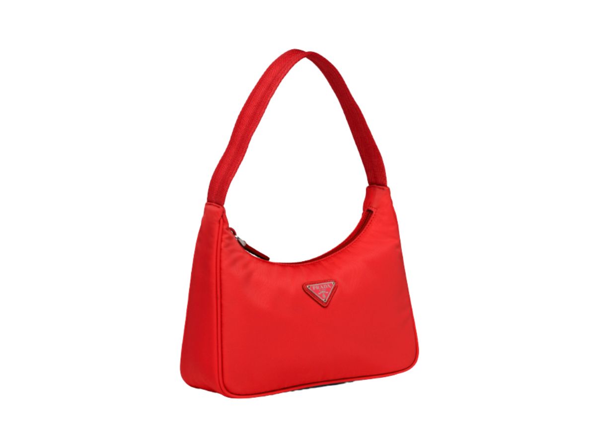 Prada Re-Edition 2000 Mini Bag Nylon Red in Nylon/Saffiano Leather