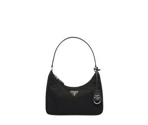 Prada Re-Edition 2005 Re-Nylon Mini Bag With Enameled Metal Triangle Logo Black