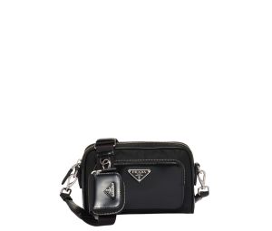 Prada Re-Nylon And Brushed Leather Shoulder Bag With