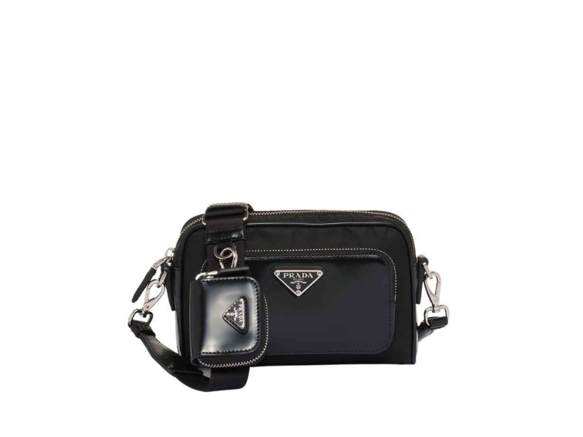 Prada Re-Nylon And Brushed Leather Shoulder Bag With