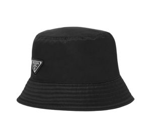 Prada Re-Nylon Bucket Hat With Enameled Metal Triangle Logo Black