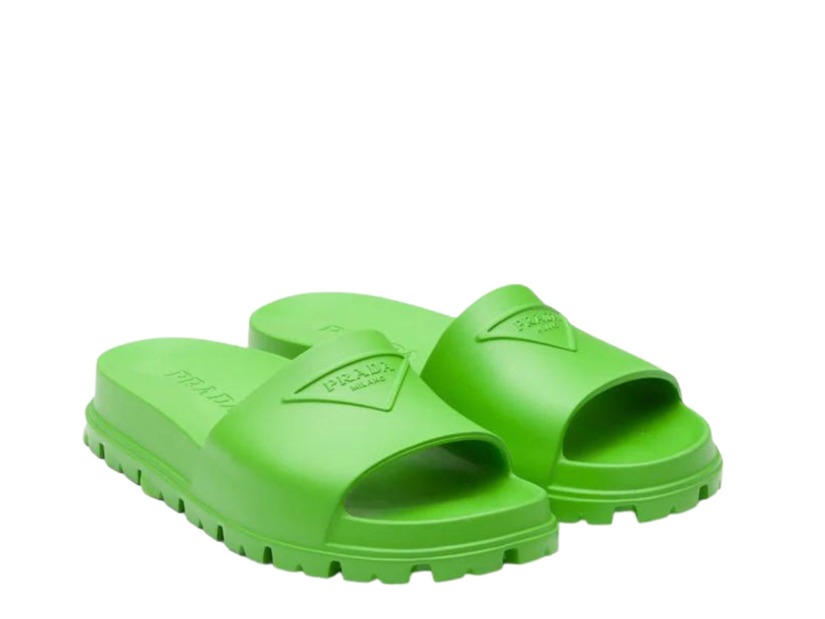Buy \u0026 Sell Prada Rubber Slides Apple Green | 100% Authentic