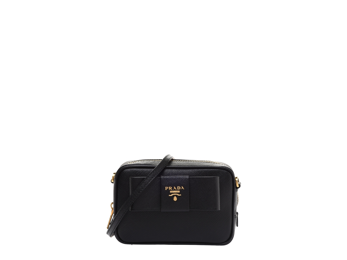 Prada Fiocco Saffiano Lux Crossbody Bag