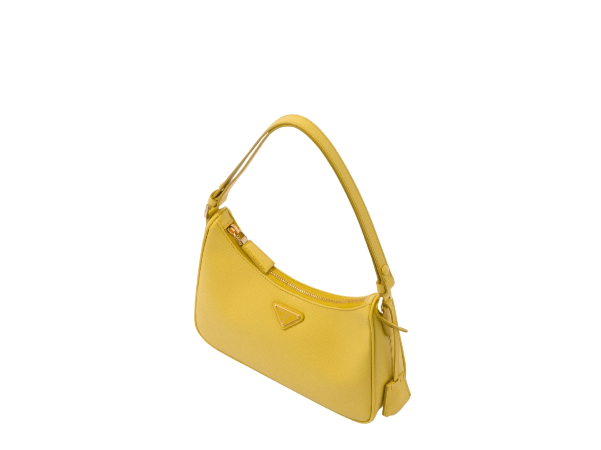 Prada Saffiano-leather Mini Bag In Sunny Yellow