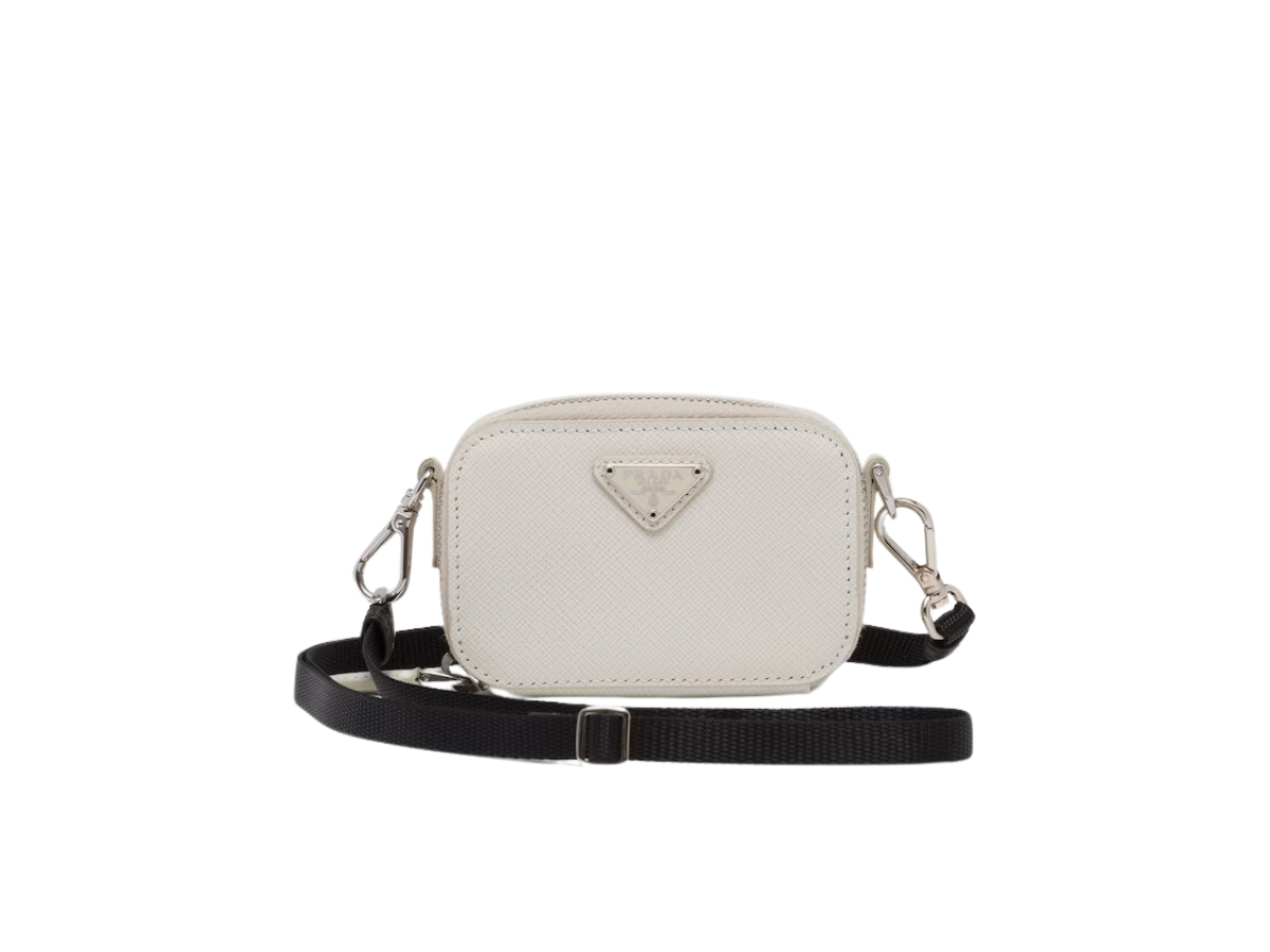 バッグ PRADA Heart mini pouch white Prada Heart Mini Pouch White in Leather with Silver-tone - JP