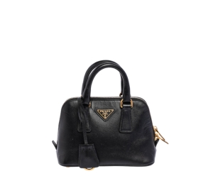 Prada Saffiano Lux Mini Promenade Bag in Metallic