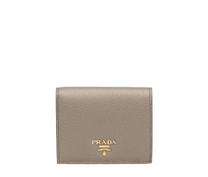 Buy Prada Small Saffiano Leather Bifold Wallet In Leather With Gold Hardware Cameo at Sasom – Authentic and Ready to Ship