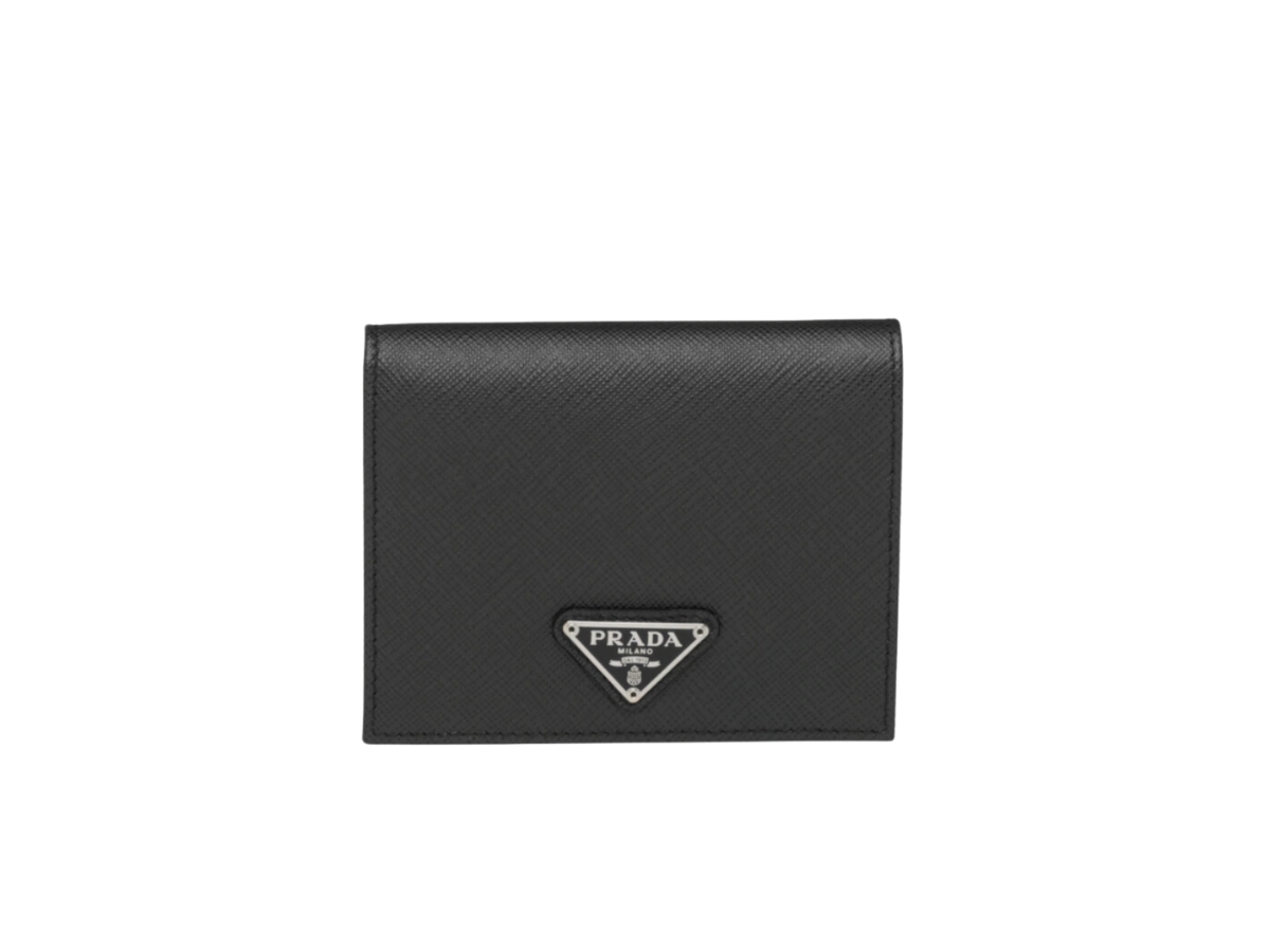 Prada Men's Saffiano Leather Triangle Logo Wallet