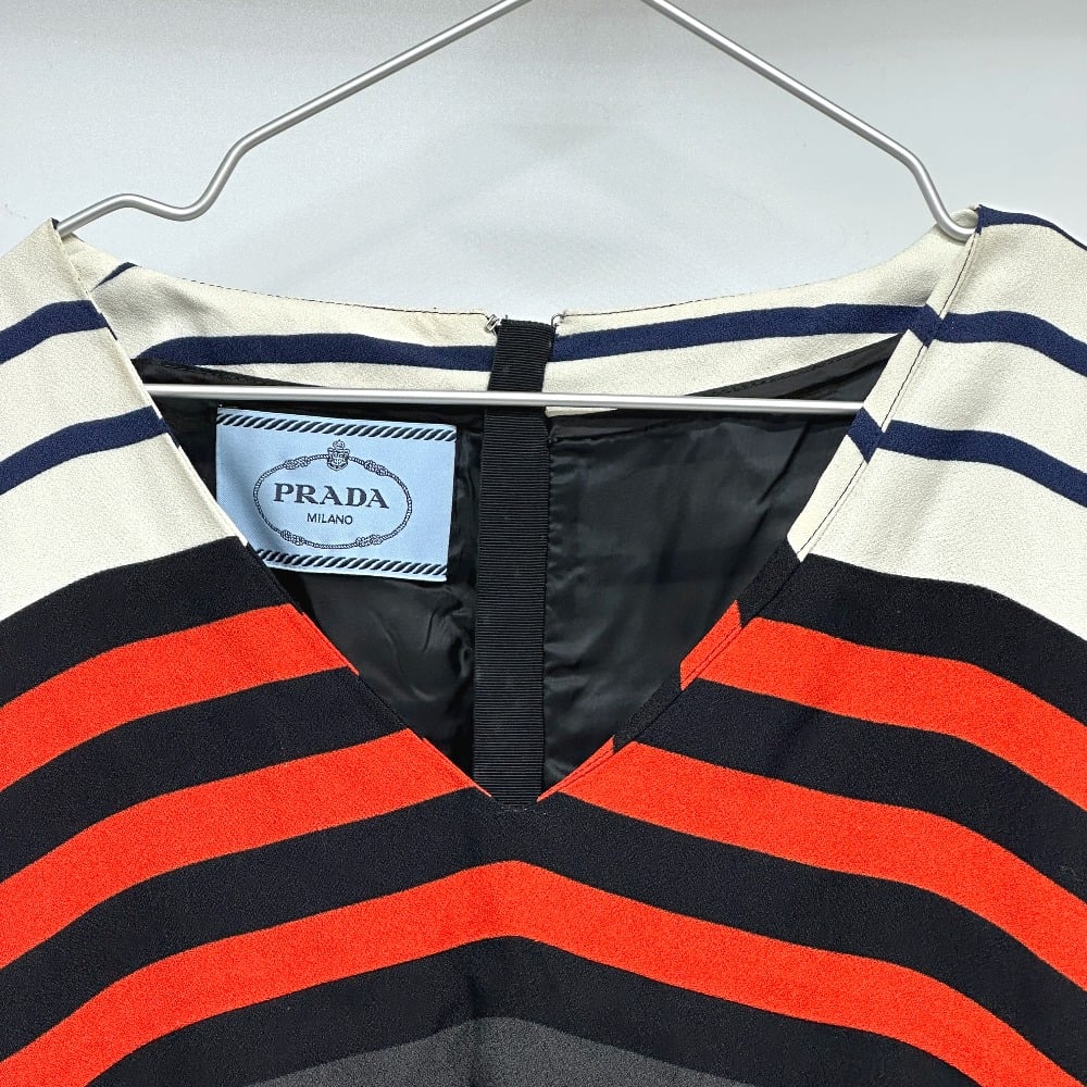 PRADA PRADA Stripped Short sleeve Dress Multicolore - view 3