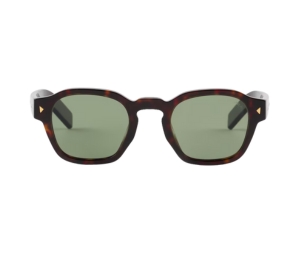 Buy Prada Sunglasses With Iconic Metal Plaque In Briarwood Tortoiseshell Recycled Bio-Acetate Frame With Willow Green Lenses at Sasom – Authentic and Ready to Ship