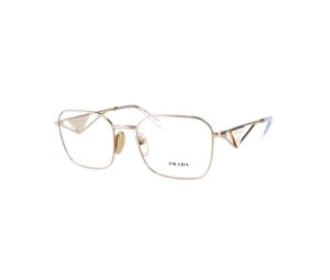 Prada VPR A51 Glasses In Gold Acetate Frame With Demo Lens