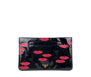Buy Prada Lip Print Clutch Black at Sasom – Authentic and Ready to Ship