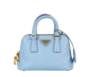 Buy Prada Promenade Mini Saffiano Leather Bag With Gold Hardware Blue at Sasom – Authentic and Ready to Ship