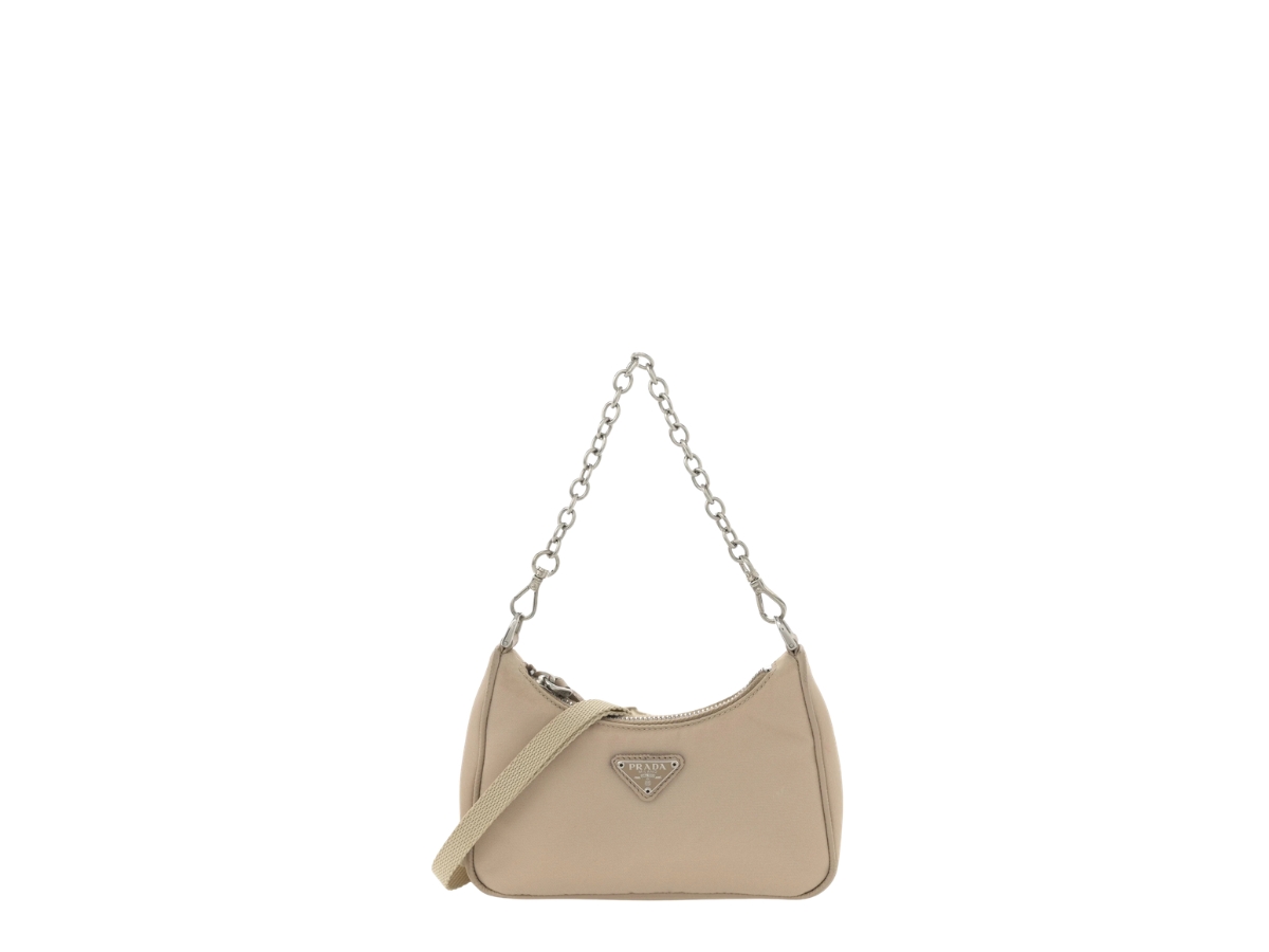 Buy Prada Mini Re-Edition Shoulder Bag Beige at Sasom – Authentic and Ready to Ship