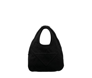 Buy Prada Canapa Logo Embossed Hobo Nero at Sasom – Authentic and Ready to Ship