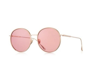 Projekt Produkt FN-10-CPG Sunglasses In Pink Gold Titanium Frame With Pink Mirror Lenses