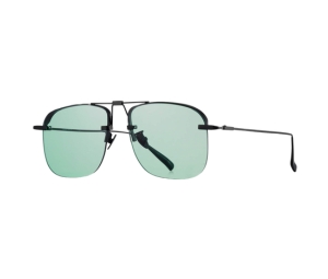 Projekt Produkt FN-3-CBK Sunglasses In Black Titanium Frame With Green Tint Lenses