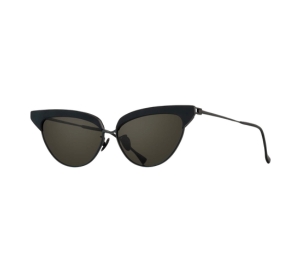 Projekt Produkt FN-CC4-C01BK Sunglasses In Black Acetate-Titanium Frame With Green Lenses