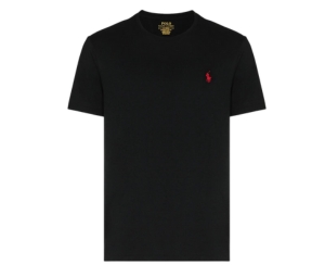 Buy Ralph Lauren Logo-Embroidered Cotton T-Shirt Black at Sasom – Authentic and Ready to Ship