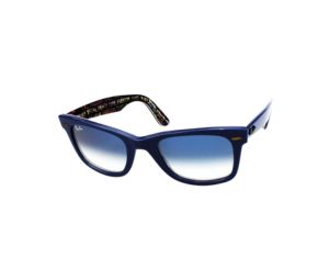 Ray-Ban RB 2140 Sunglasses In Blue Plastic Frame With Grey-Black Lenses