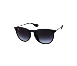 Ray-Ban RB 4171 F Erika Sunglasses In Black Plastic Frame With Grey-Black Lenses