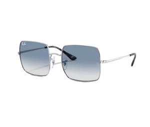 Buy Ray-Ban Square 1971 Classic In Polished Silver Frame With Blue Lenses at Sasom – Authentic and Ready to Ship