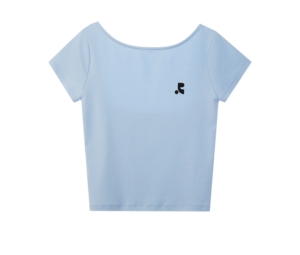 Buy Rest & Recreation Logo Ringer T-Shirt Sky Blue | SASOM