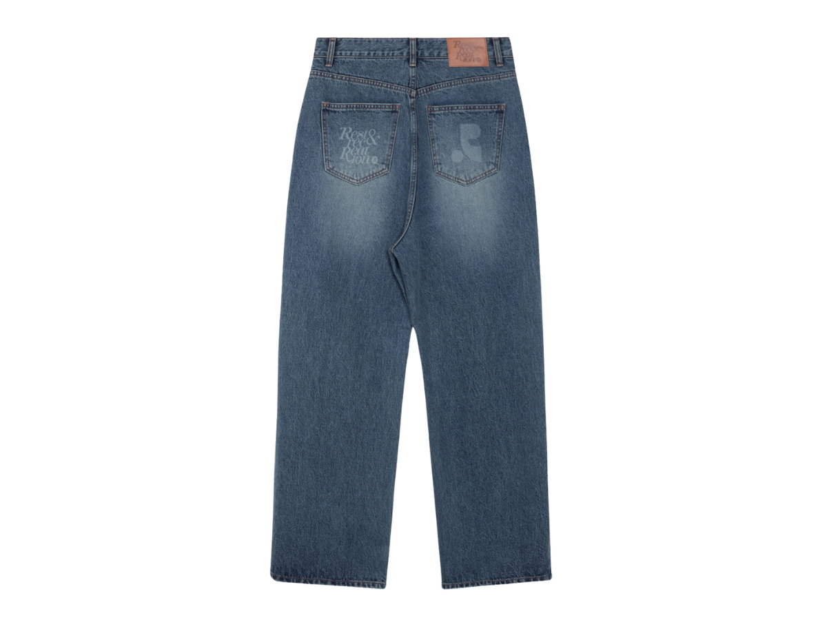 関税/送料込★Rest&Recreation★DESTROYED DENIM PANTS Buy Rest & Recreation Destroyed Denim Pants Blue | SASOM
