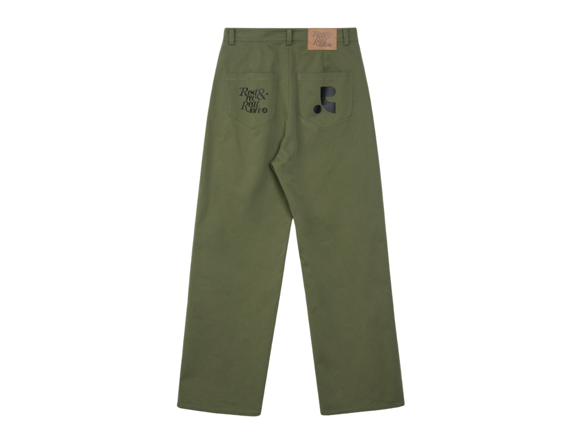 Rest & Recreation Logo Cotton Pants Khaki | ของแท้