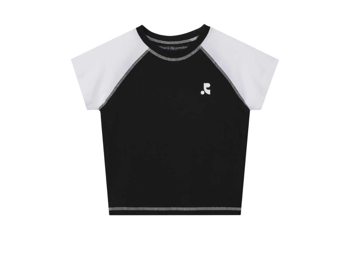 ◆Rest & Recreation◆ RAGLAN CROP TOP BLACK RR242TP005BK ช้อป Rest & Recreation Raglan Crop Top Blackของแท้ที่ SASOM