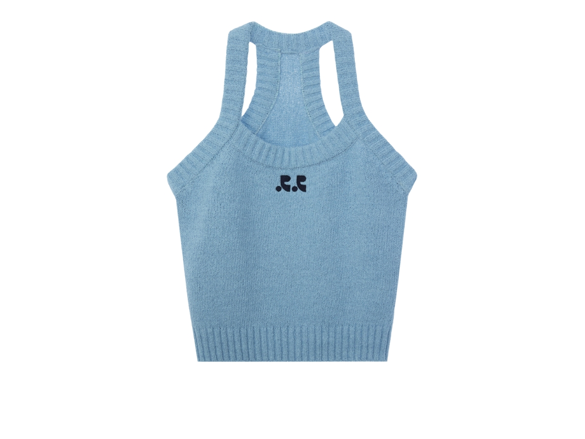 トップス REST&RECREATION RIB KNIT TOP_NAVY Rest & Recreation] RIB KNIT TOP - BLUE 正規品 韓国 ブランド