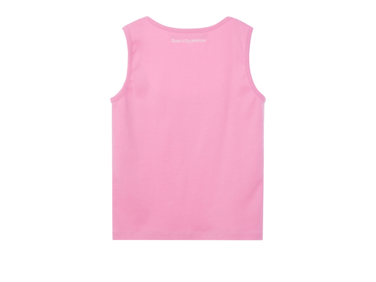 ◆Rest & Recreation◆ UNECK LOGO CLIP TOP (PINK) U-NECK LOGO CLIP TOP - PINK - rest and recreation