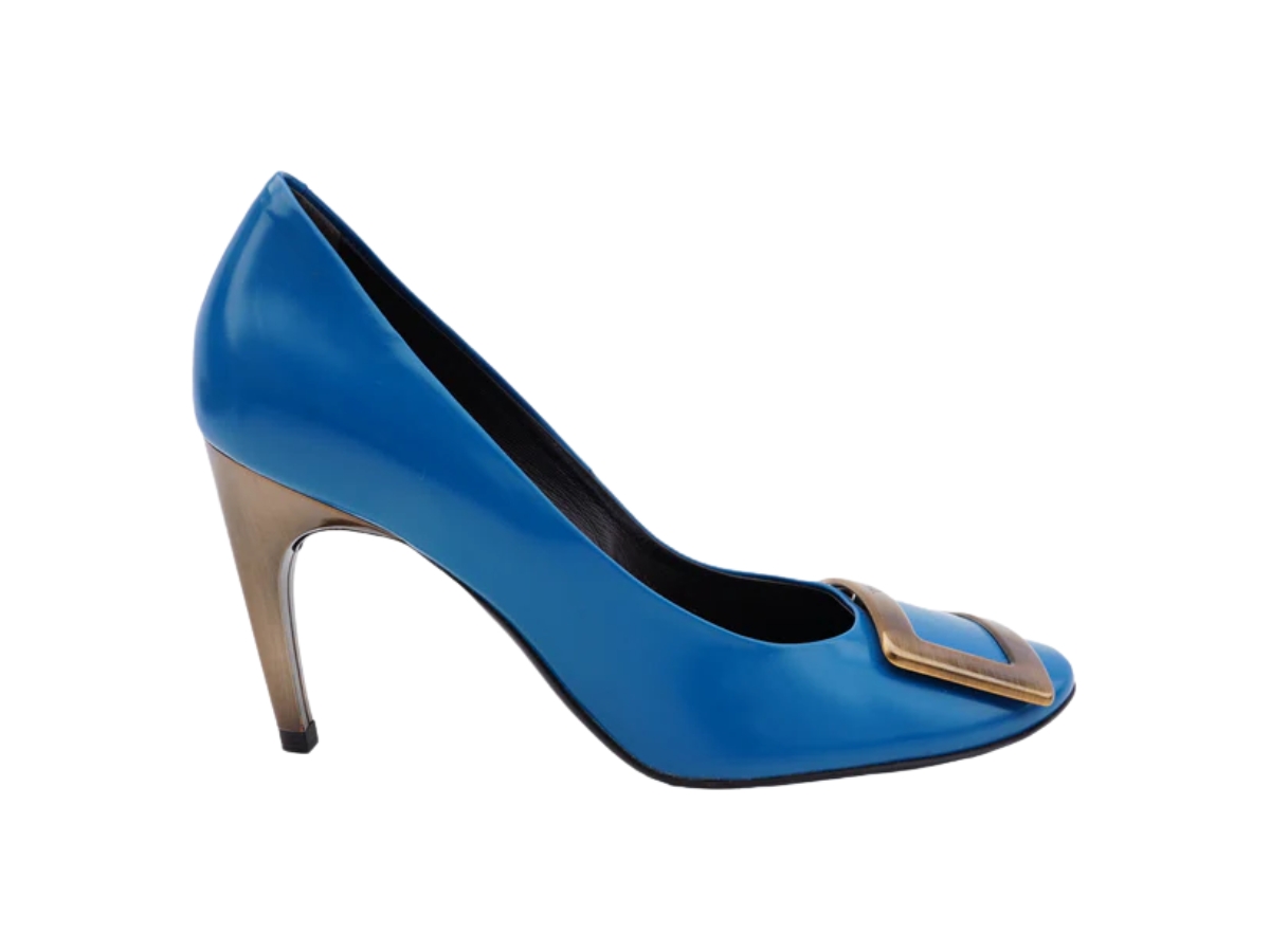 Buy Roger Vivier Patent Leather Buckle Pumps Blue (Women's) at Sasom – Authentic and Ready to Ship