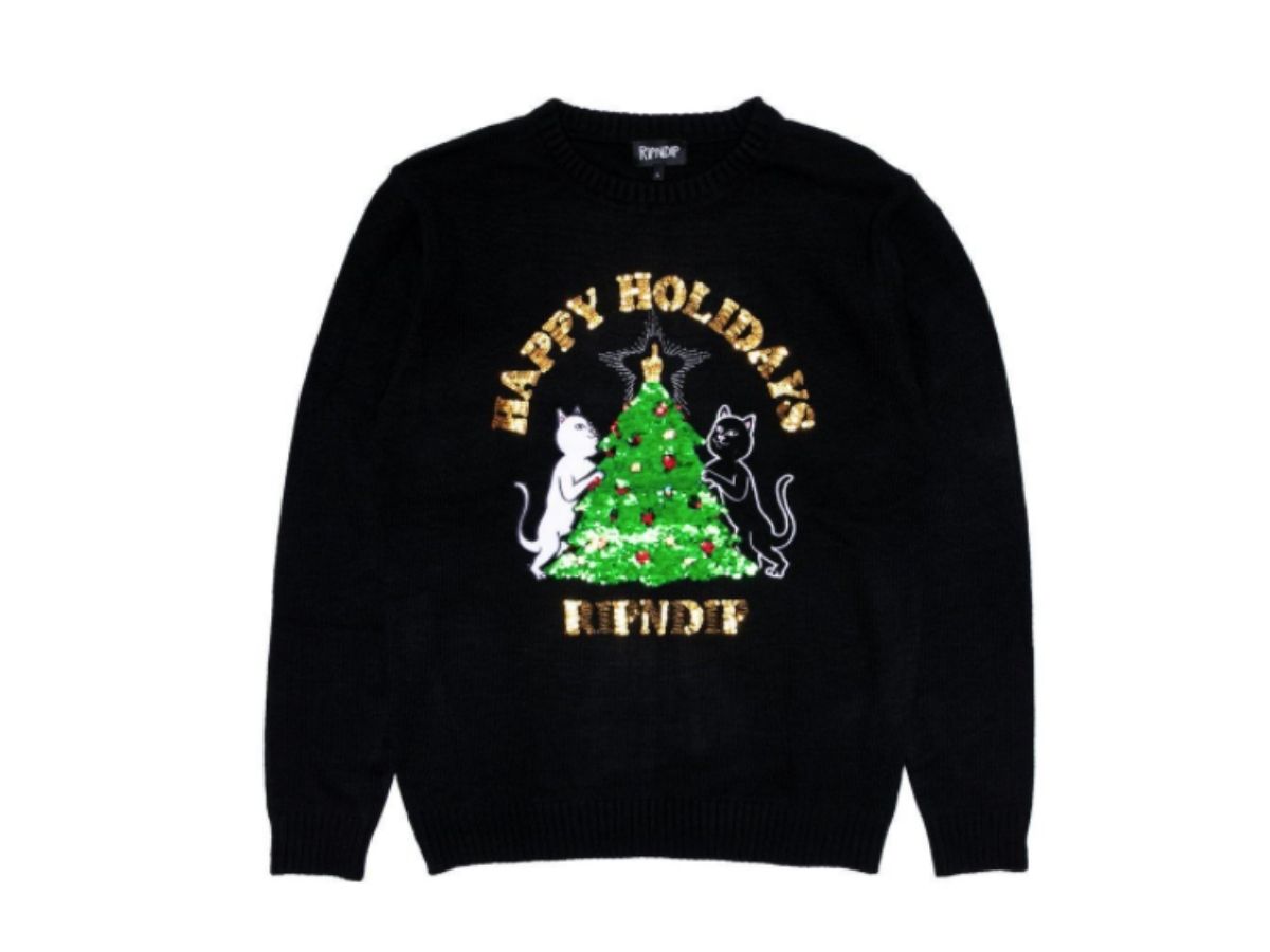 Litmas Tree Light Up Knit Sweater (Navy)